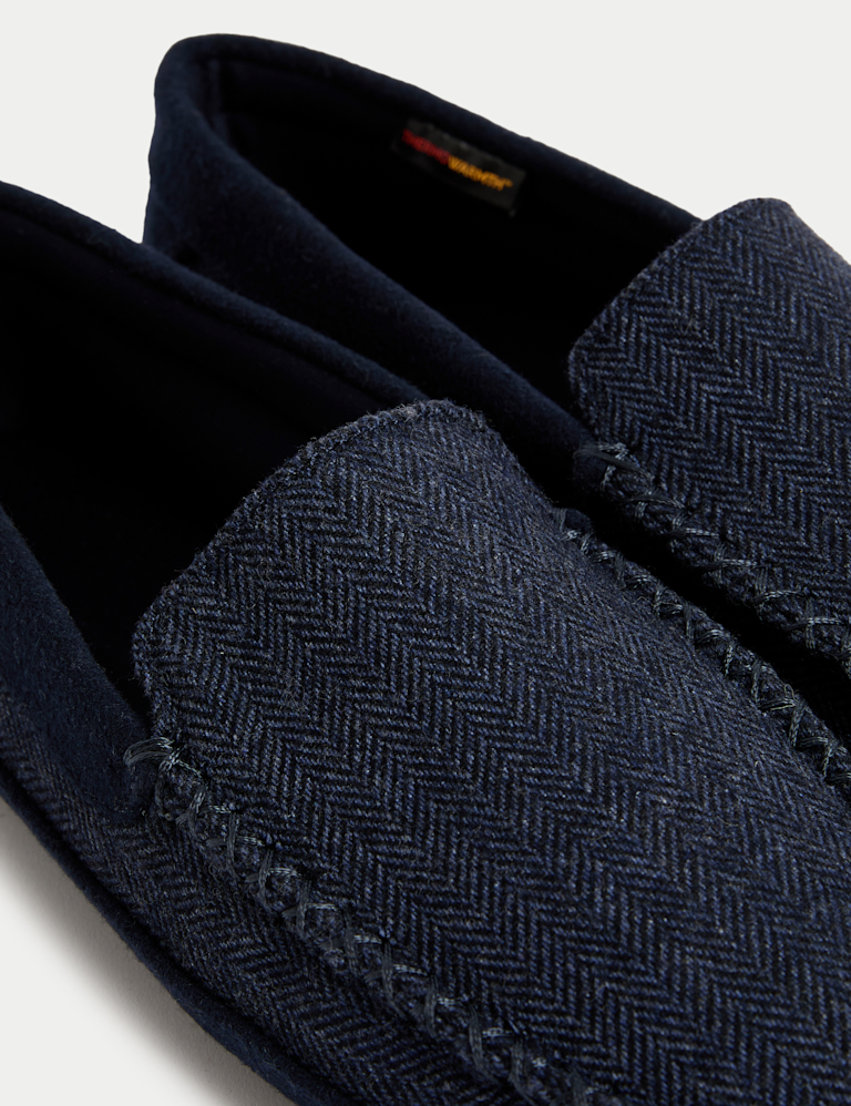 Herringbone Moccasin Slippers with Freshfeet™