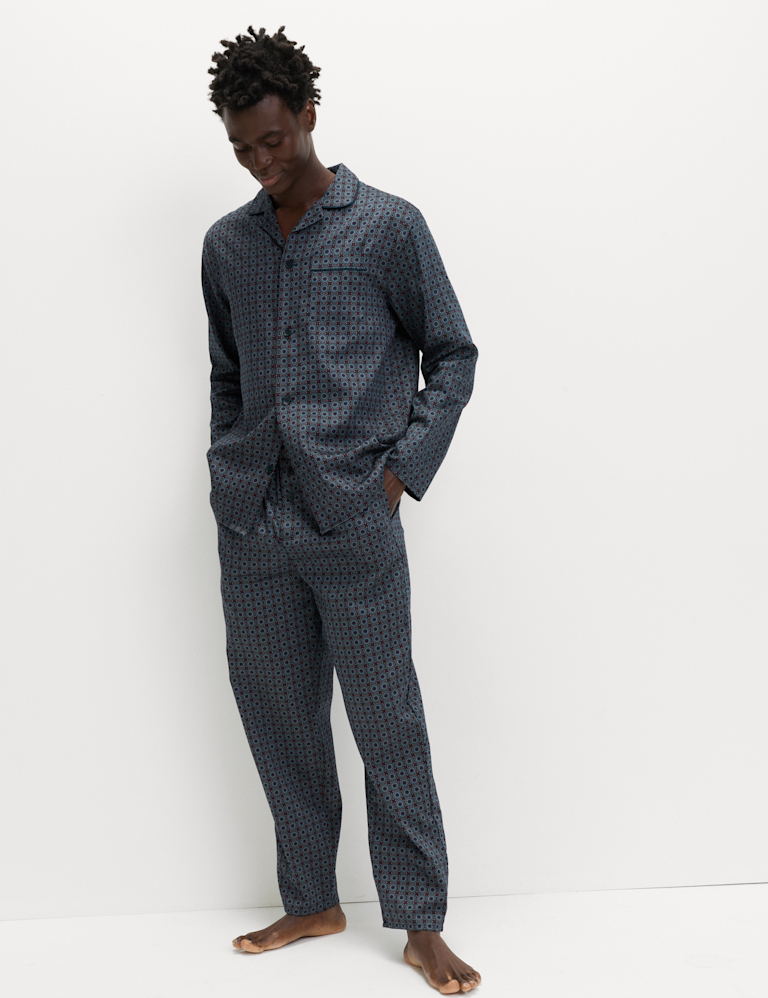 Pure Cotton Mosaic Print Pyjama Set