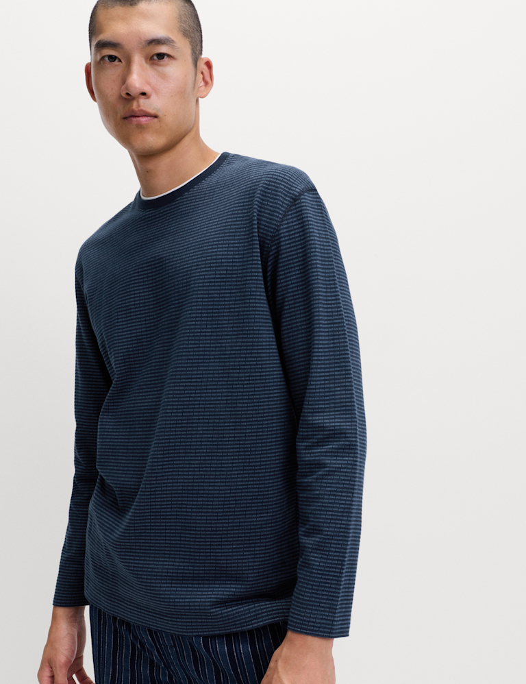 Pure Cotton Textured Loungewear Top