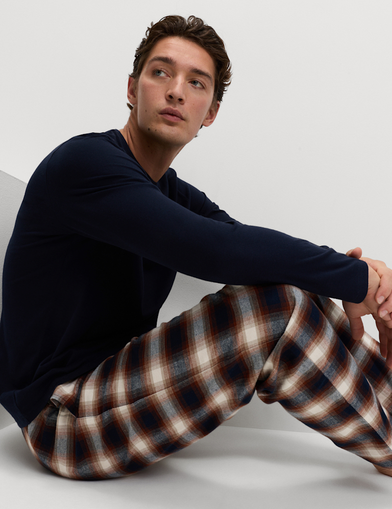 Brushed Cotton Seasonal Checked Pyjama Set