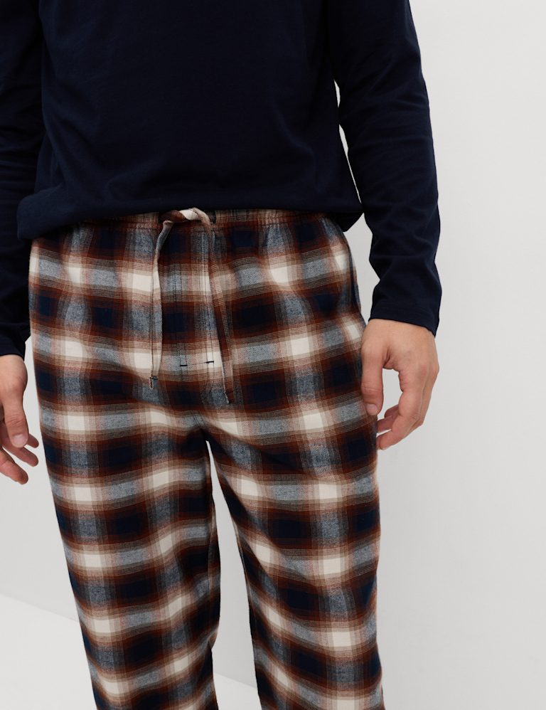 Brushed Cotton Seasonal Checked Pyjama Set