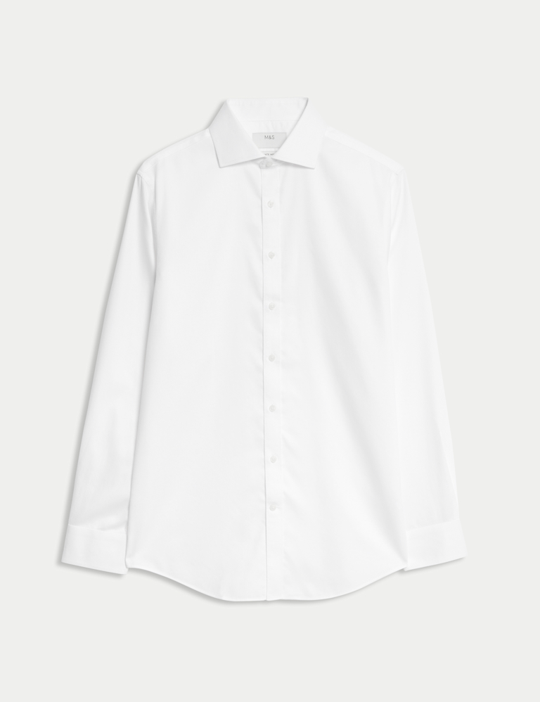 The Ultimate Slim Fit Pure Cotton Non Iron Textured Shirt