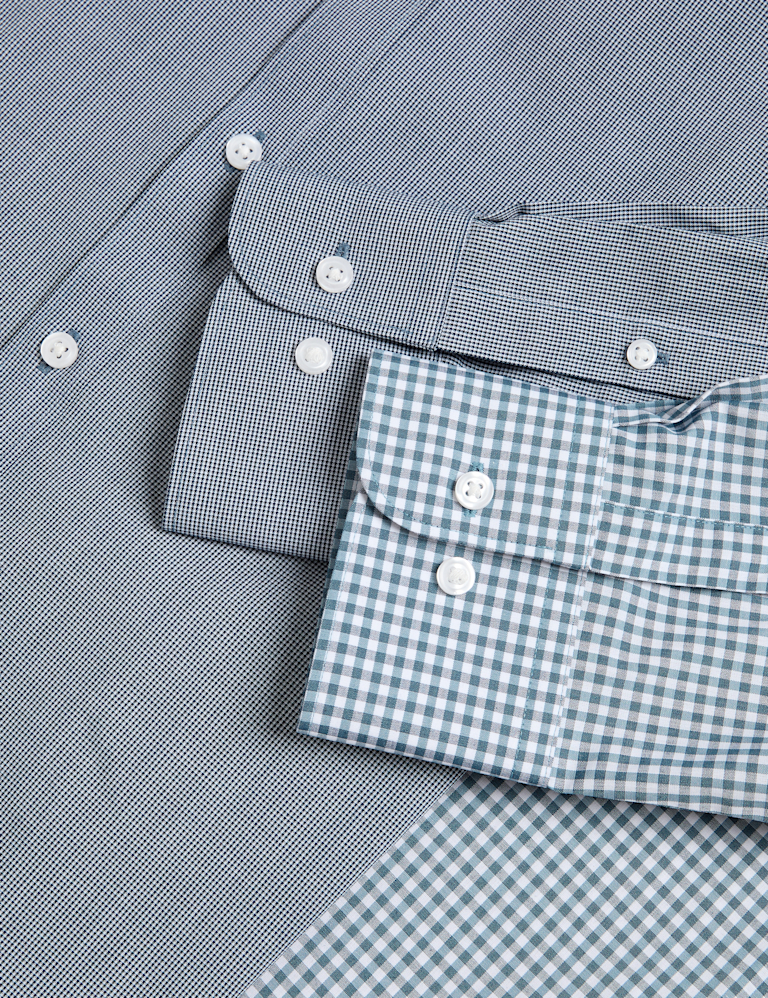 2pk Regular Fit Easy Iron Check Shirts