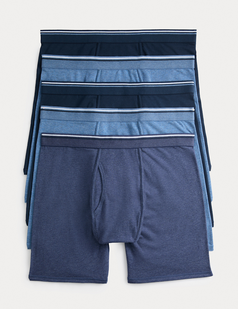 5pk Cotton Stretch Longer Length Trunks 5pk Cotton Stretch Longer Length Trunks