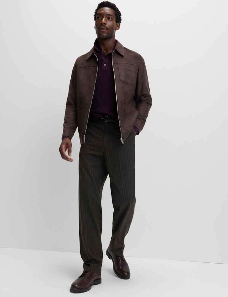 Faux Suede Chore Jacket