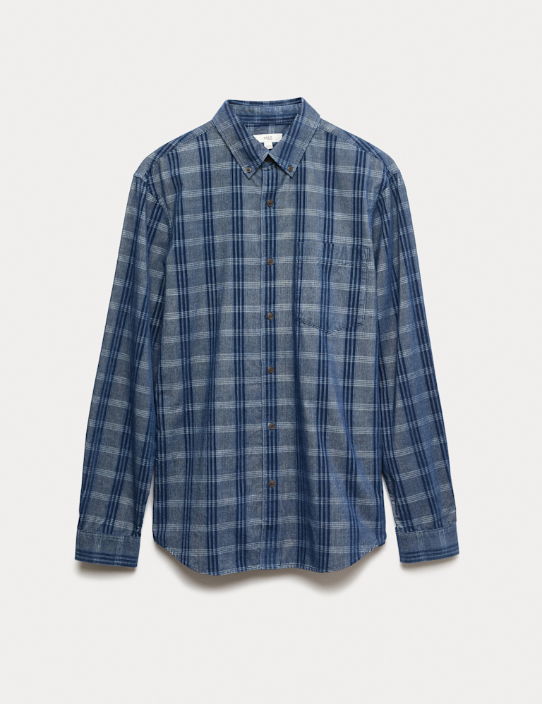 Pure Cotton Check Corduroy Shirt