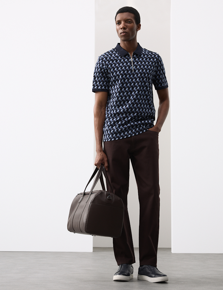 Pure Supima® Cotton Geometric Polo