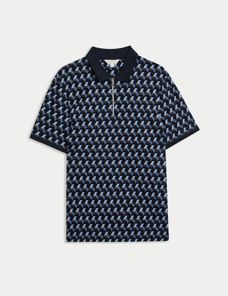 Pure Supima® Cotton Geometric Polo