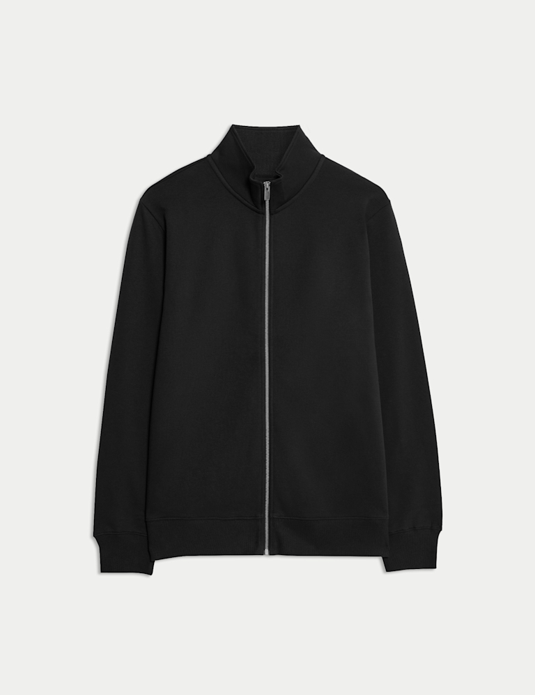 Brushed Cotton Rich Funnel Neck Sweatshirt