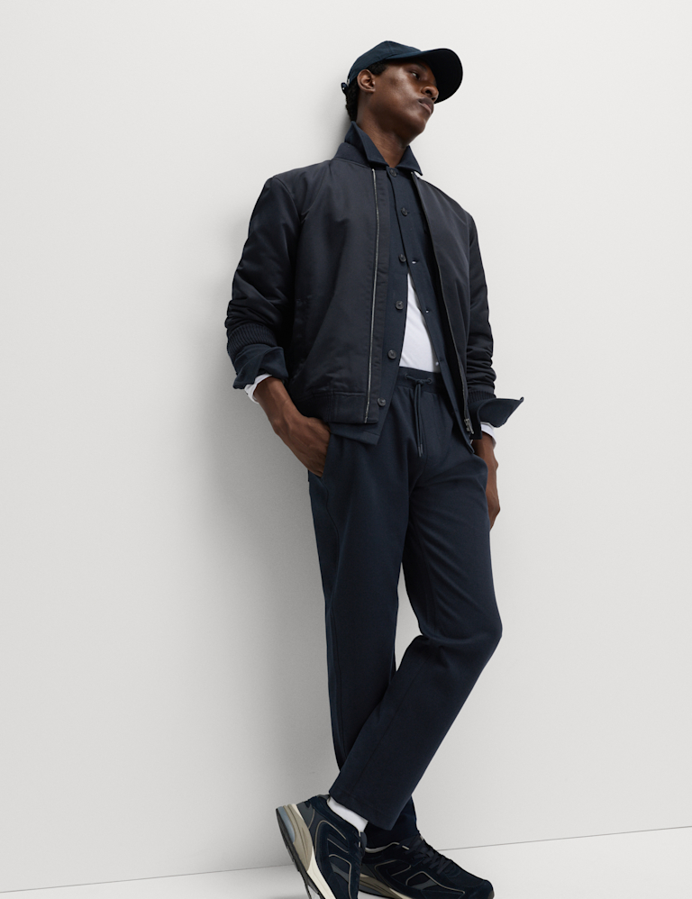 Cotton Rich Herringbone Jogger