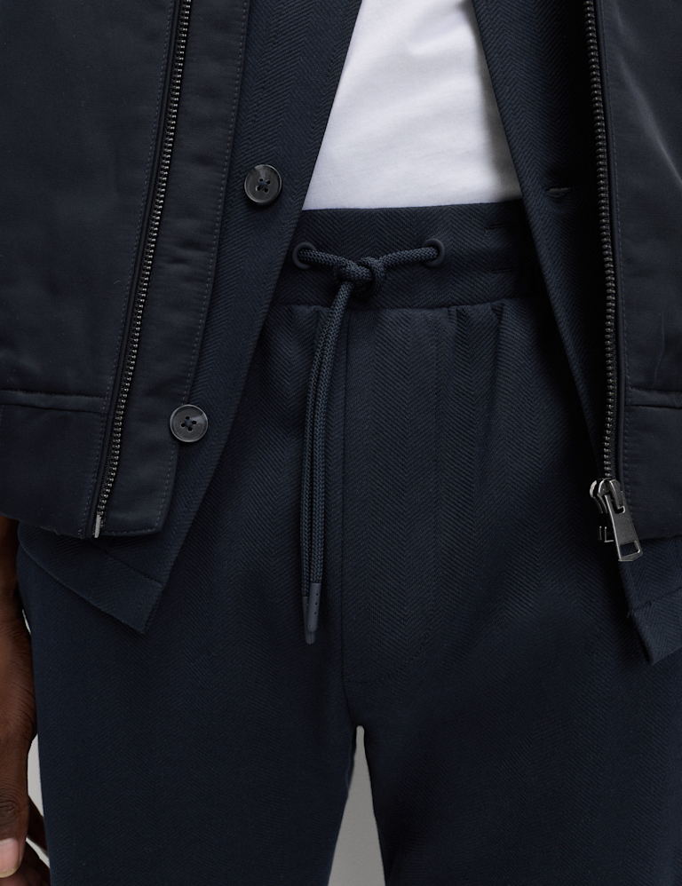 Cotton Rich Herringbone Jogger