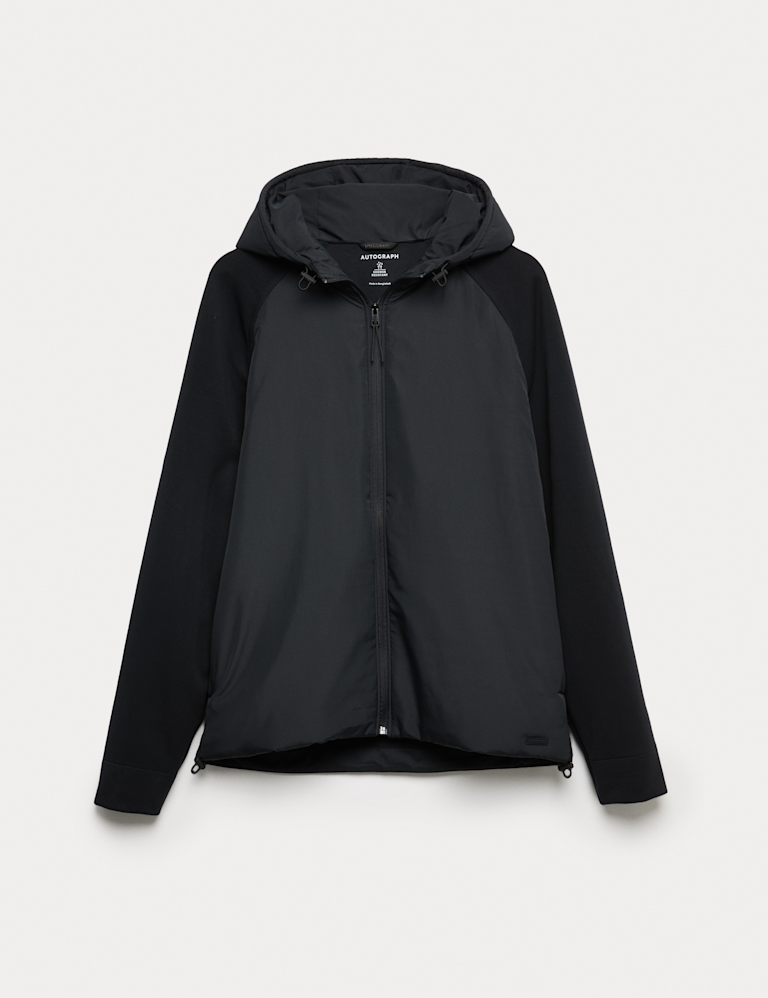 Cotton Rich Raglan Hybrid Hooded Jacket