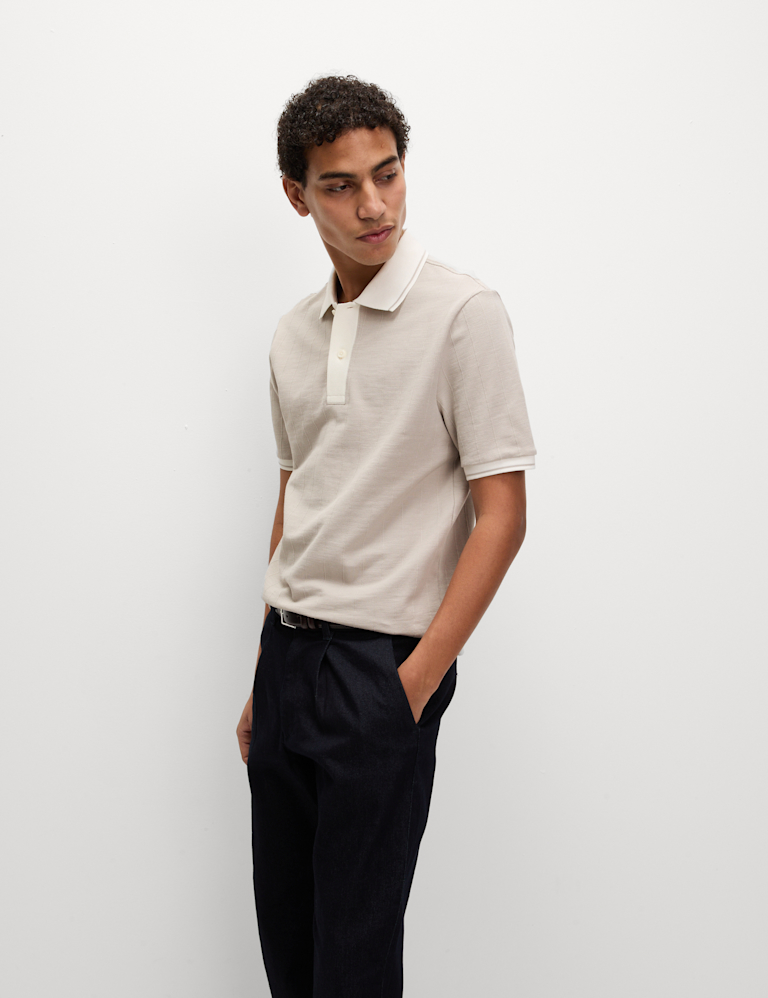 Cotton Rich Textured Polo Shirt