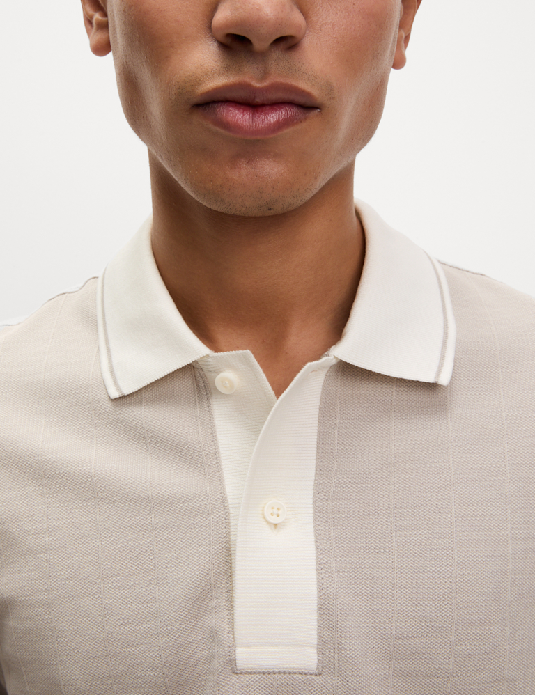 Cotton Rich Textured Polo Shirt