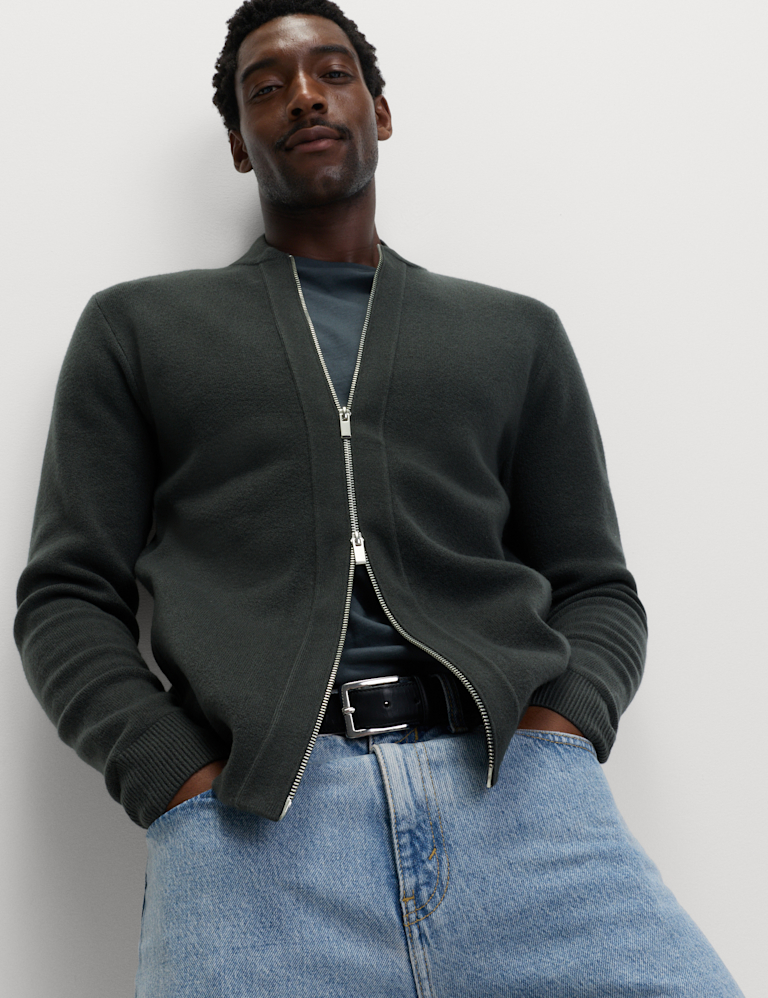 Air Yarn Smart Knitted Bomber Jacket