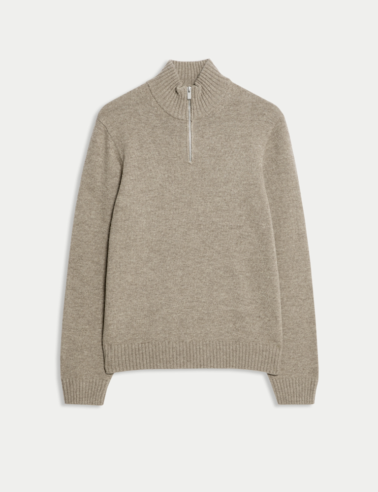Lambswool Blend Half Zip Jumper