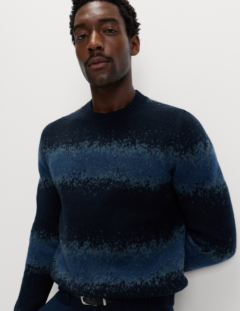 Supersoft Ombre Crew Neck Jumper with Wool