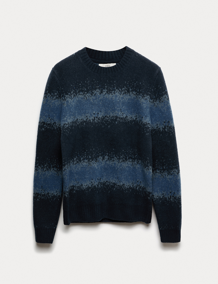 Supersoft Ombre Crew Neck Jumper with Wool