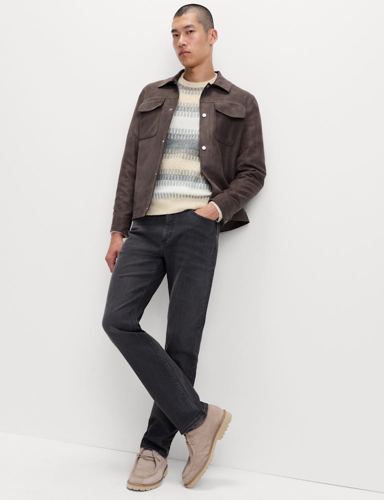 Supersoft Stripe Crew Neck Jumper with Wool