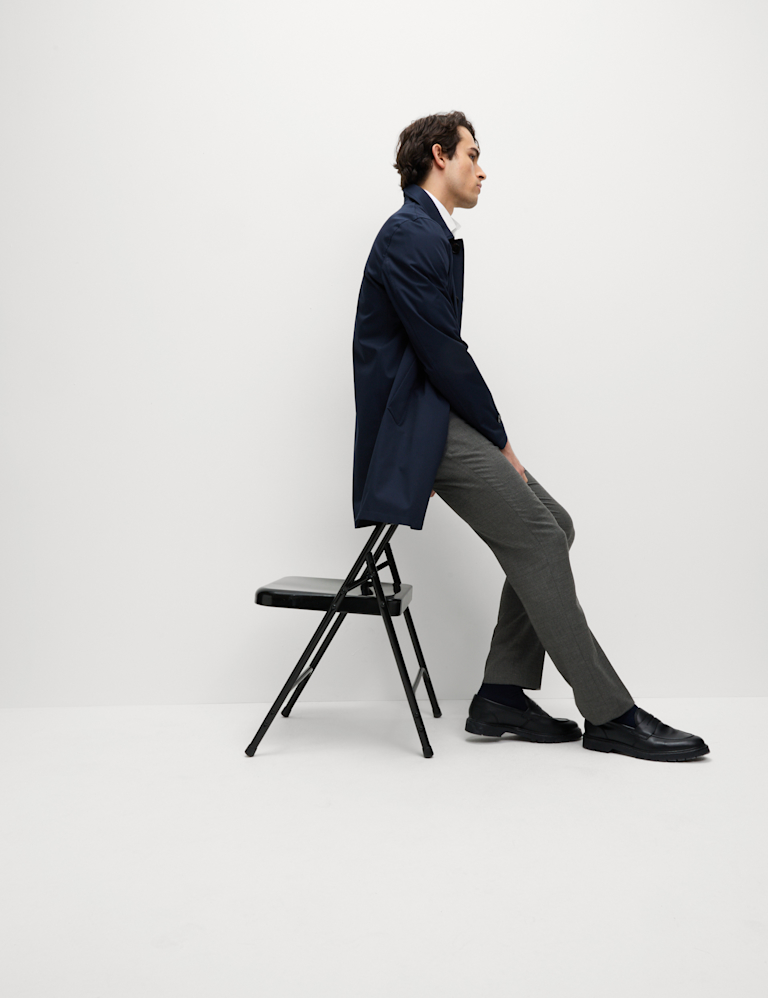 Regular Fit Wool Blend Trousers