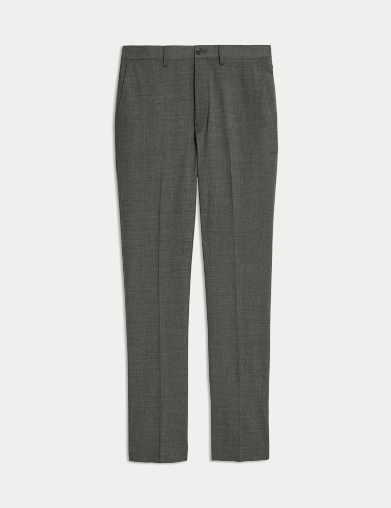 Regular Fit Wool Blend Trousers