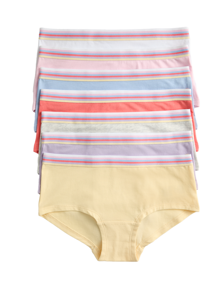 7pk Cotton With Stretch Rainbow Shorts (5-16 Yrs)