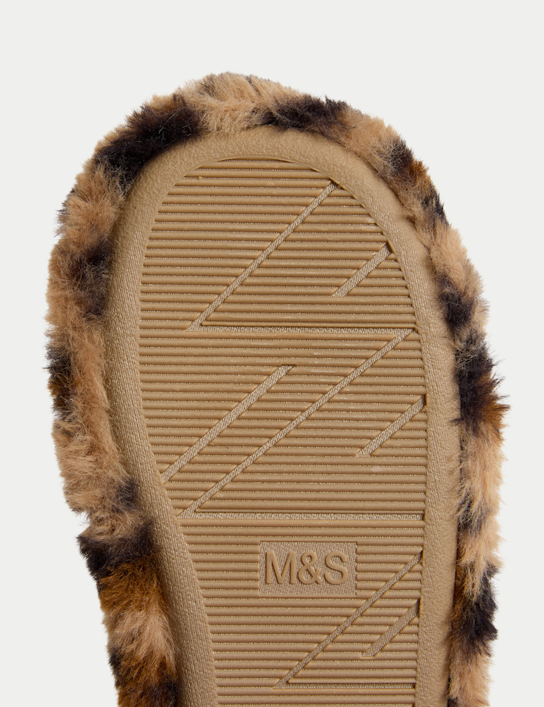 Kids’ Leopard Print Slipper Boots (4 Small – 6 Large)
