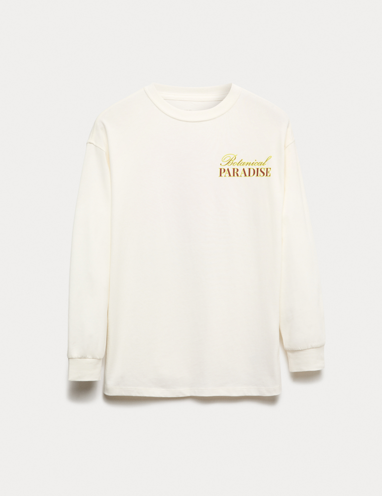 Pure Cotton Botanical Graphic Top (6-16 Yrs)