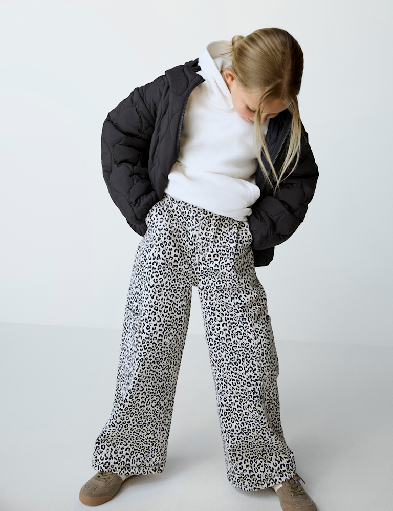 Wide Leg Animal Print Jeans (6-16 Yrs) Wide Leg Animal Print Jeans (6-16 Yrs)