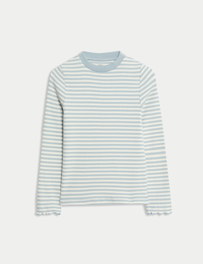 Cotton Rich Ribbed Top (2-8 Yrs)