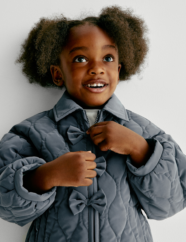 Quilted Bow Jacket (2-8 Yrs)