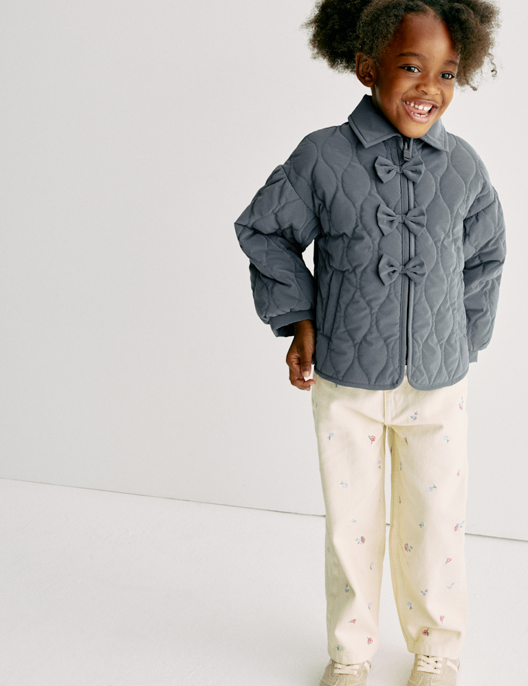 Quilted Bow Jacket (2-8 Yrs)