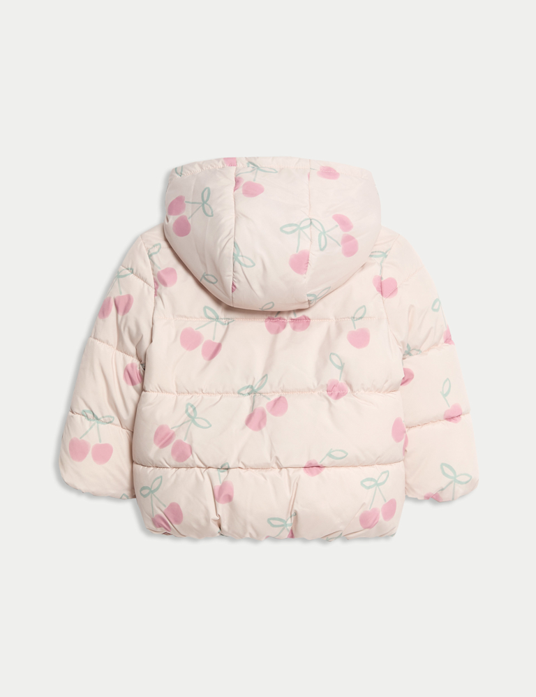 Cherry Padded Hooded Lightweight Coat (0-3 Yrs)