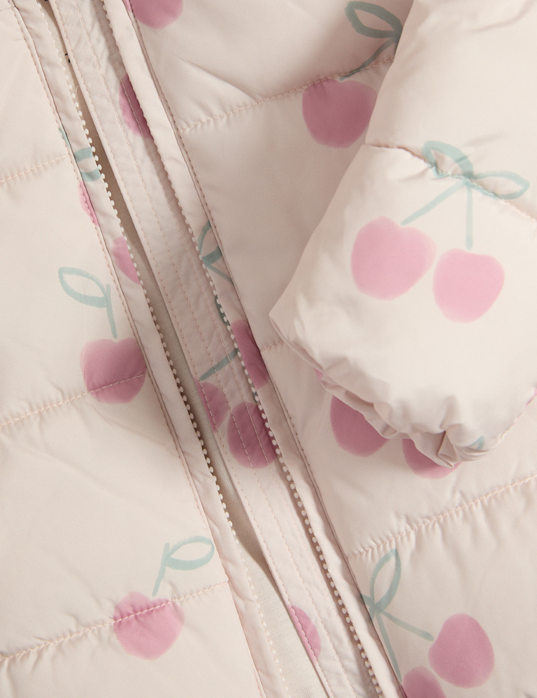 Cherry Padded Hooded Lightweight Coat (0-3 Yrs)