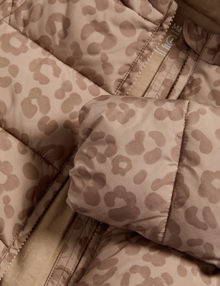 Animal Print Padded Hooded Lightweight Coat (0-3 Yrs)