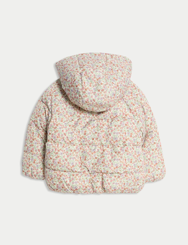 Ditsy Floral Padded Hooded Coat (0-3 Yrs)