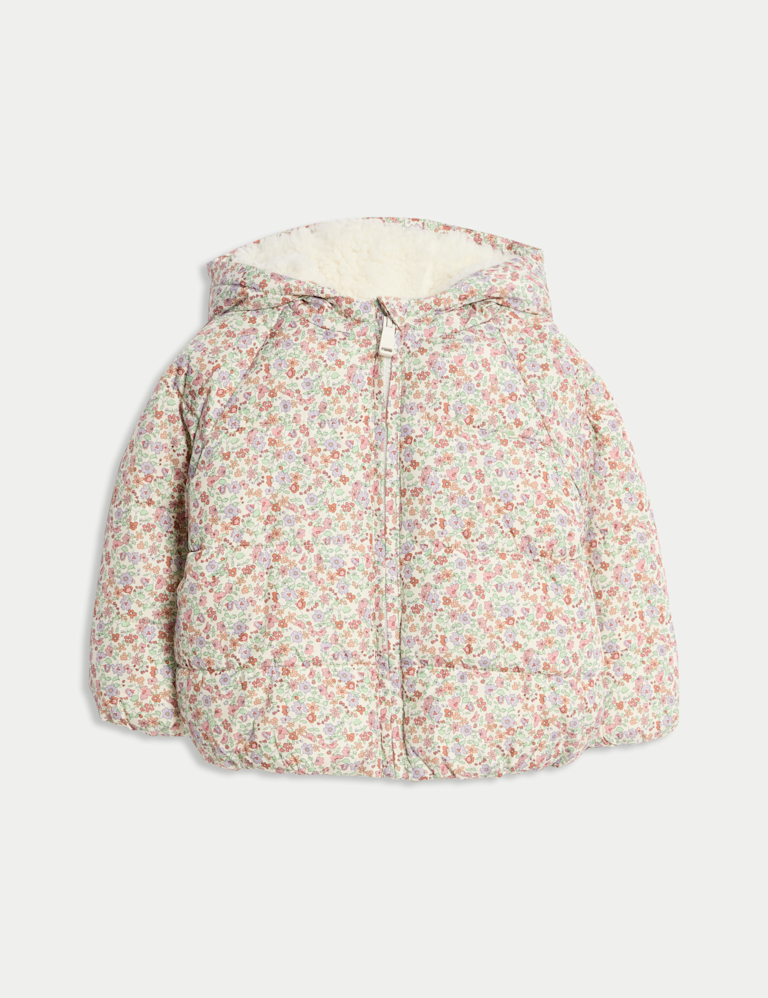 Ditsy Floral Padded Hooded Coat (0-3 Yrs)