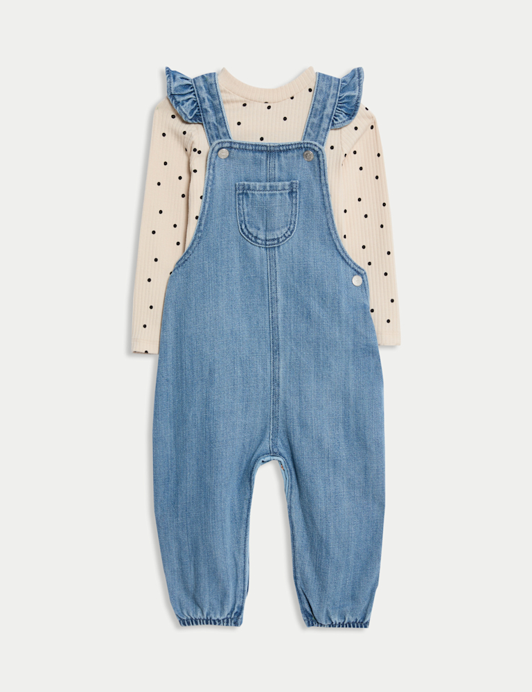 2pc Cotton Rich Dungaree Outfit (0 Mths – 3 Yrs)