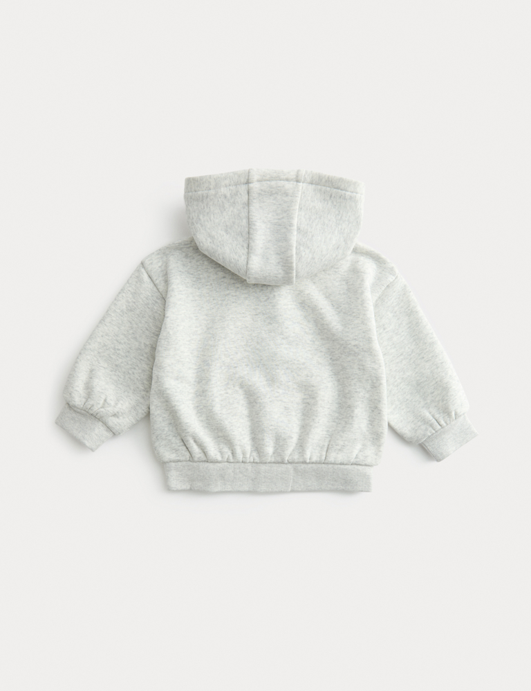 Fleece Lined Zip Up Hoodie (0-3 Yrs)