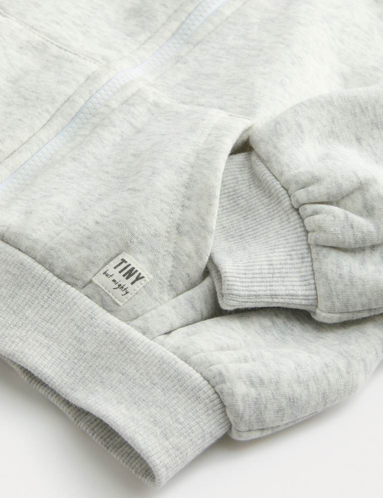 Fleece Lined Zip Up Hoodie (0-3 Yrs)