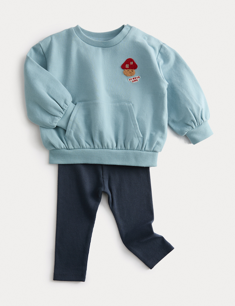 2pc Cotton Rich Top & Leggings Outfit (0-3 Yrs)