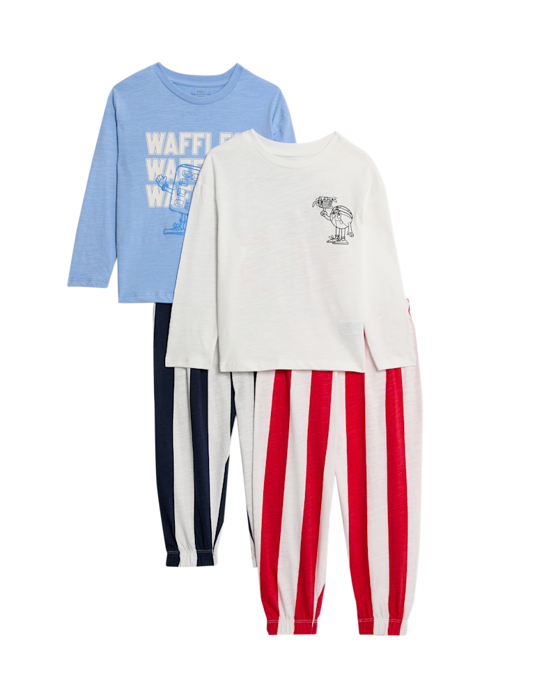 2pk Pure Cotton Graphic Pyjama Sets (1-8 Yrs)