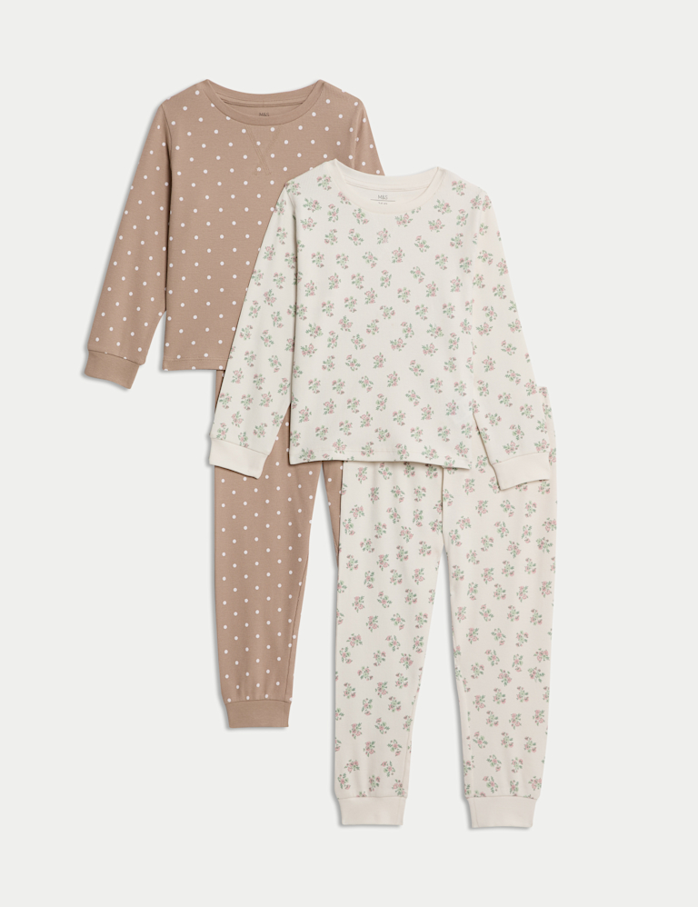 2pk Ditsy Print Pyjama Sets (0-10 Yrs)