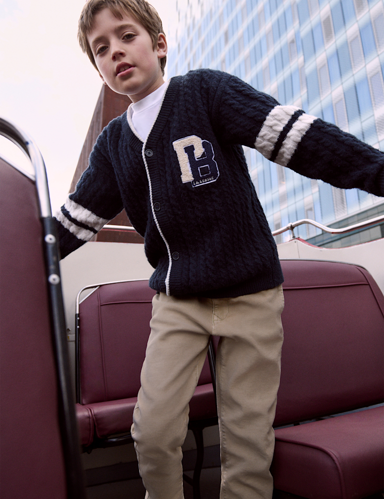 Cotton Blend Knitted Cardigan (6-16 Yrs)