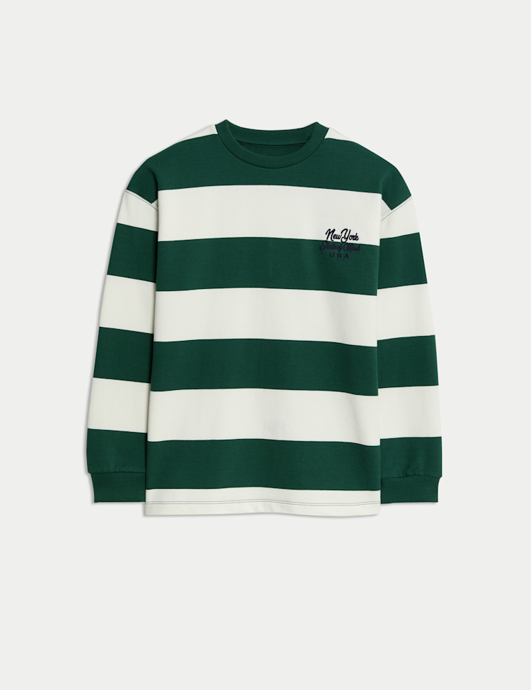 Pure Cotton Striped Long Sleeve Top (6-16 Yrs)