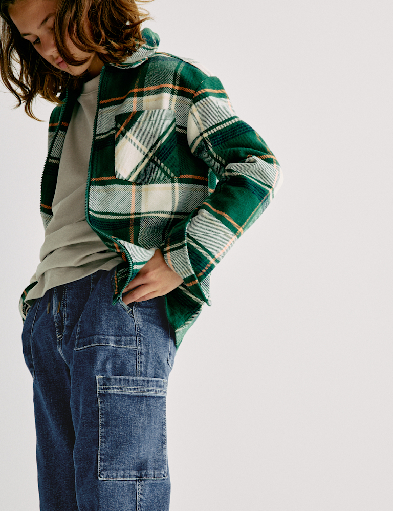 Cotton Rich Denim Drawstring Jeans (6-15 Yrs)