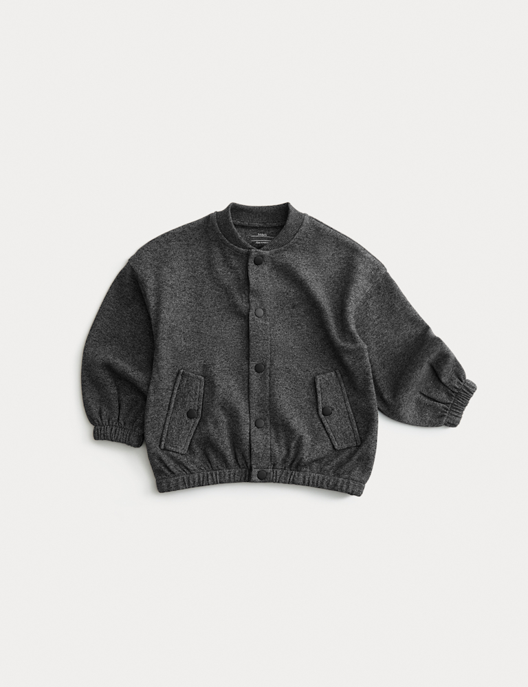 Cotton Blend Jersey Bomber Jacket (2-8 Yrs)