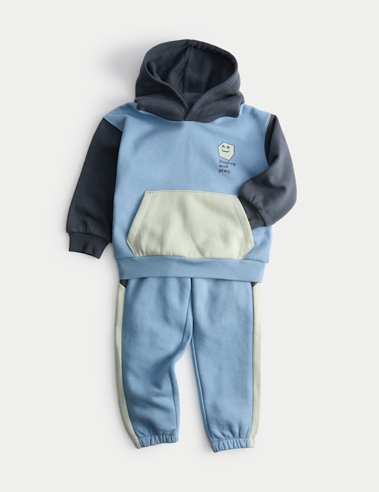 2pc Colour Block Hooded Top & Bottom Outfit (2-8 Yrs) 2pc Colour Block Hooded Top & Bottom Outfit (2-8 Yrs)