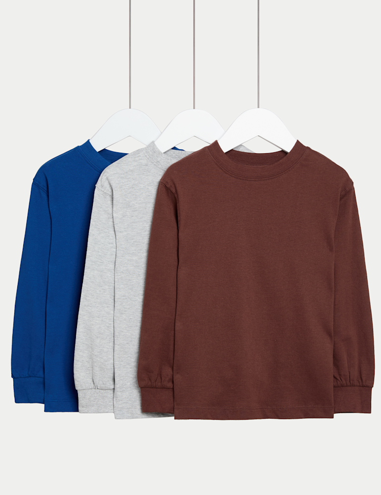 3pk Pure Cotton Plain T-Shirts (2-8 Yrs) 3pk Pure Cotton Plain T-Shirts (2-8 Yrs)