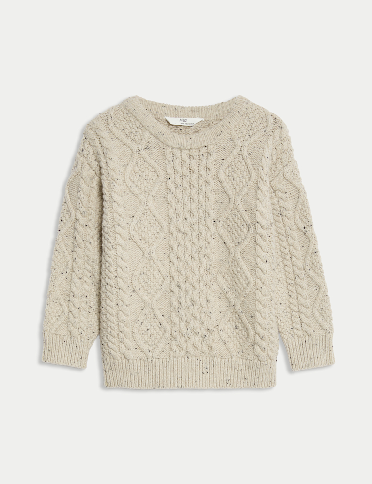 Cotton Rich Cable Knit Jumper (2-8 Yrs)